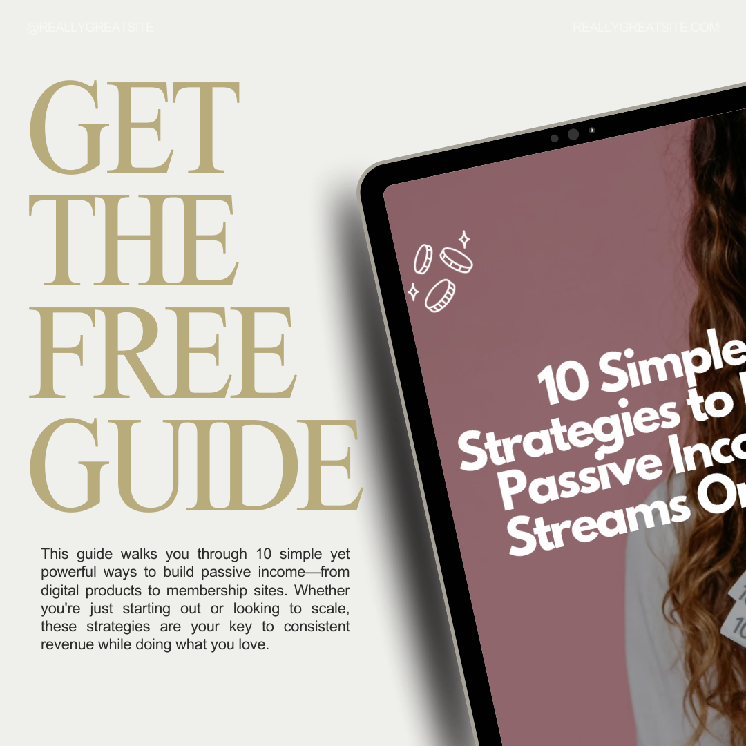 10 Simple Strategies to Build Passive Income Streams Online - Lead Magnet