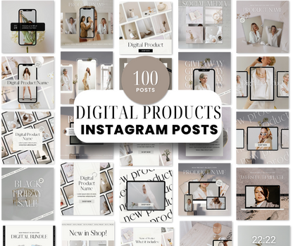 100 Digital Products Instagram Posts