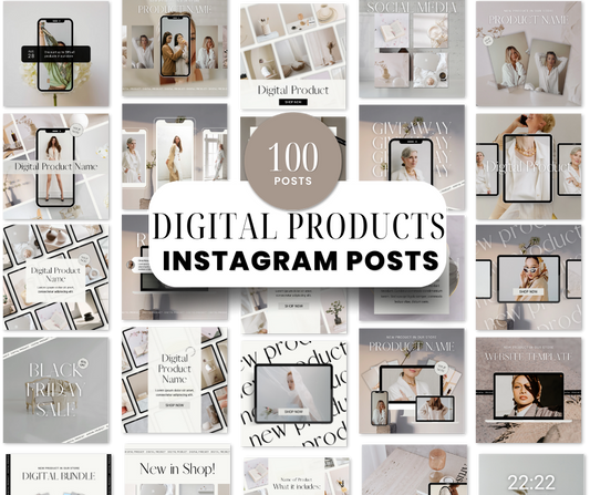 100 Digital Products Instagram Posts