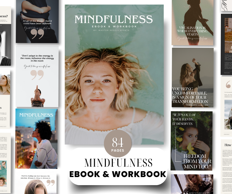 Mindfulness eBook + Workbook with MRR (Master Resell Rights)