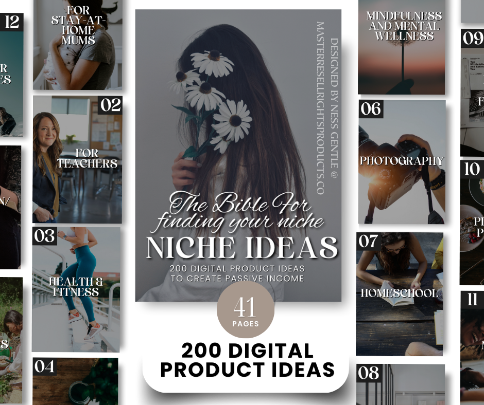 200 Digital Product Ideas | Finding Your Niche