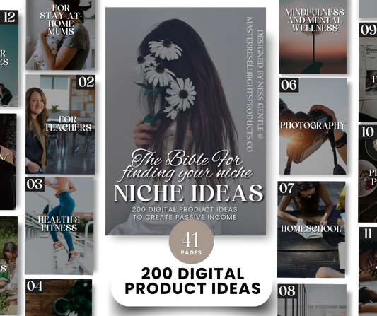 200 Digital Product Ideas | Finding Your Niche