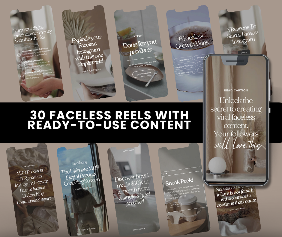 30 Faceless Reels with Ready-to-Use Content