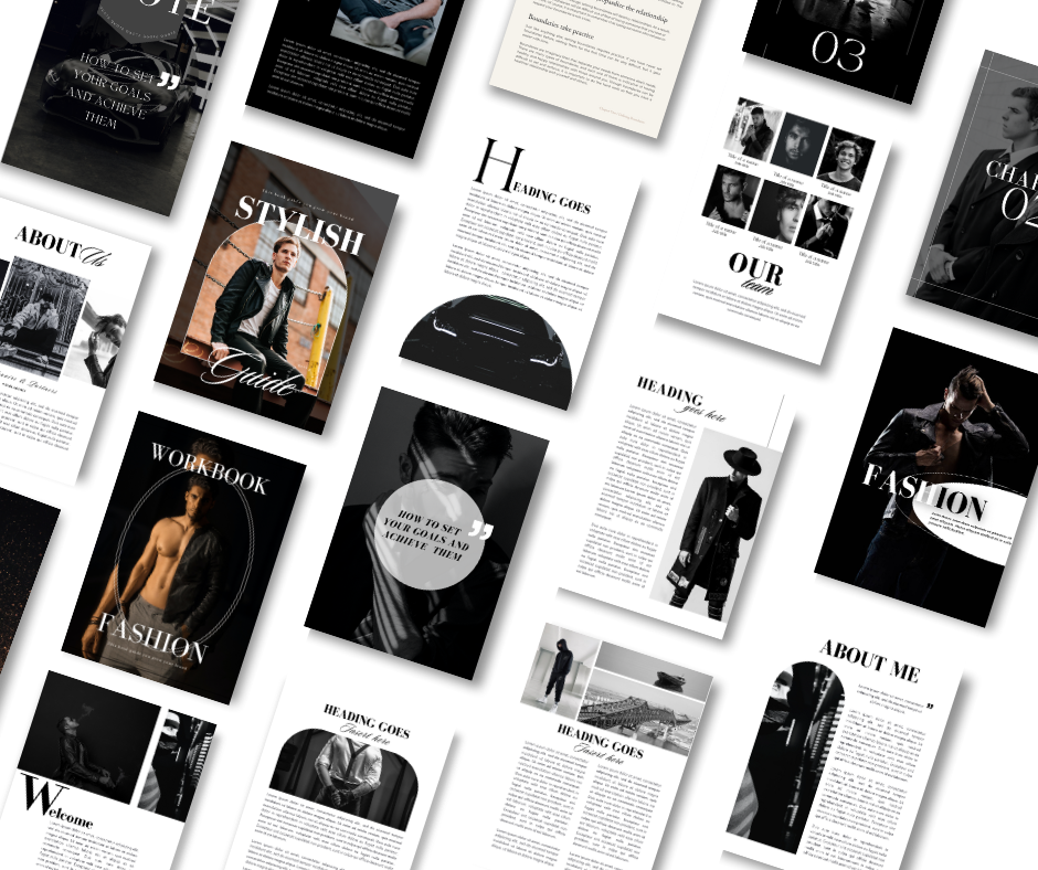 58 Page Mens Luxury Design eBook & Workbook