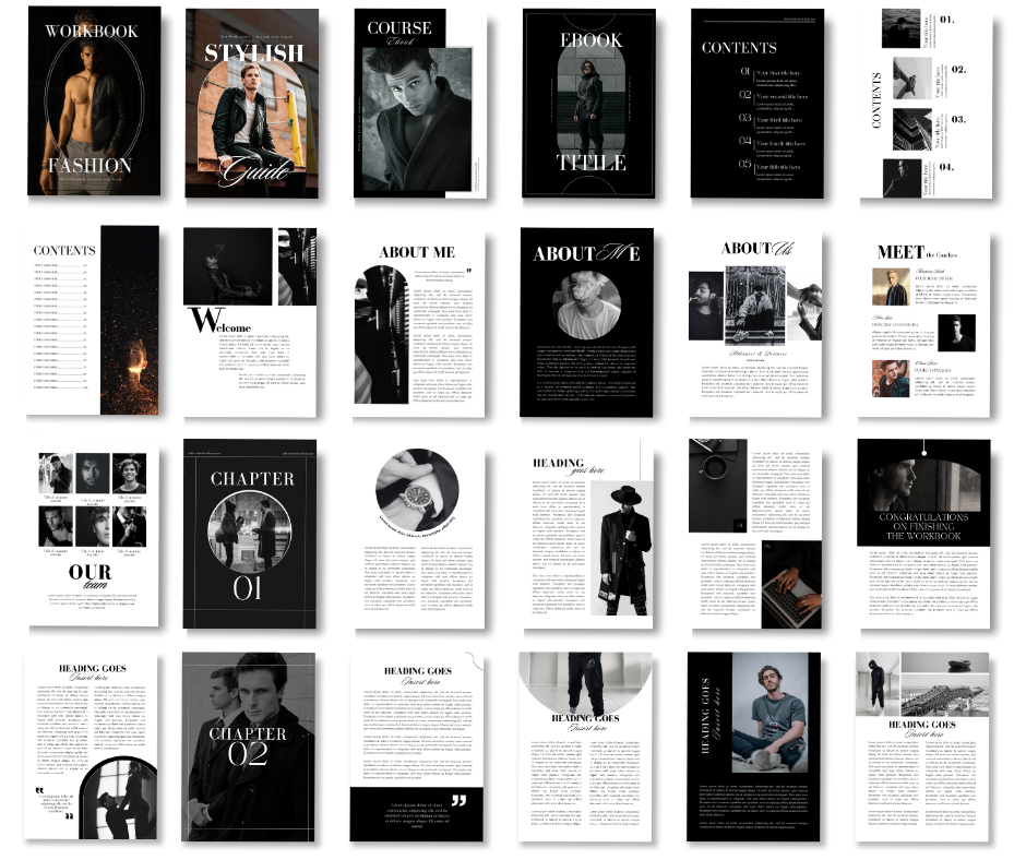 58 Page Mens Luxury Design eBook & Workbook