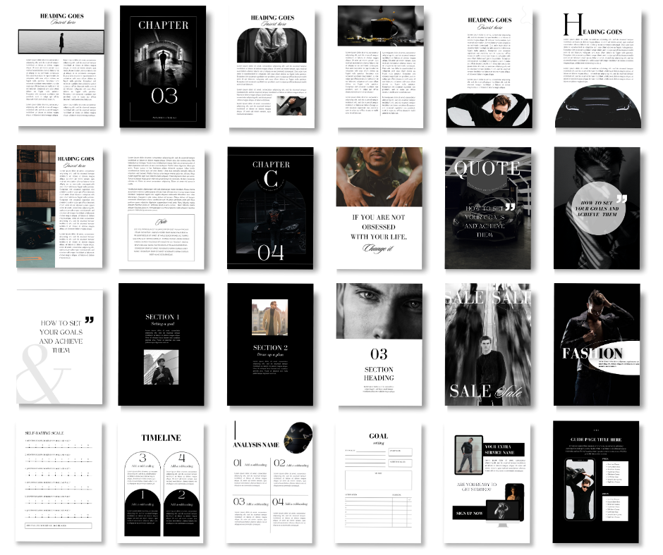 58 Page Mens Luxury Design eBook & Workbook