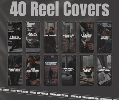 Luxury Mens Edition Vol 2. Instagram Reels, Hooks, Captions & Reel Covers