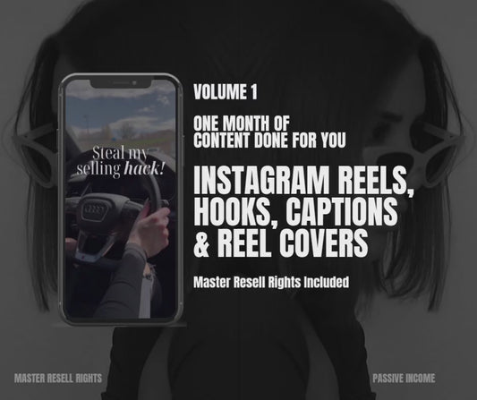 Vol 1. Instagram Reels, Hooks, Captions & Reel Covers