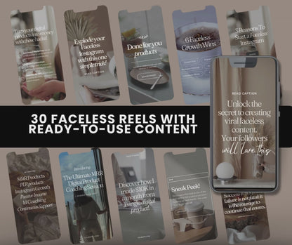 30 Faceless Reels with Ready-to-Use Content