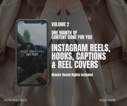 Vol 2. Instagram Reels, Hooks, Captions & Reel Covers