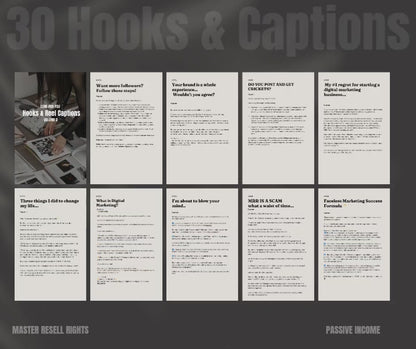 Vol 3. Instagram Reels, Hooks, Captions & Reel Covers