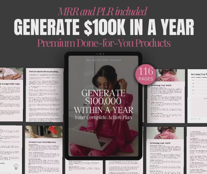 Generate $100k Within A Year Guide & Workbook