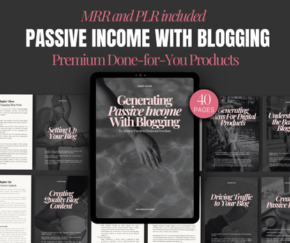 Generate Passive Income With Blogging