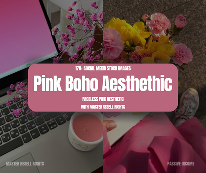 170+ Pink Boho Aesthetic Social Media Stock Images